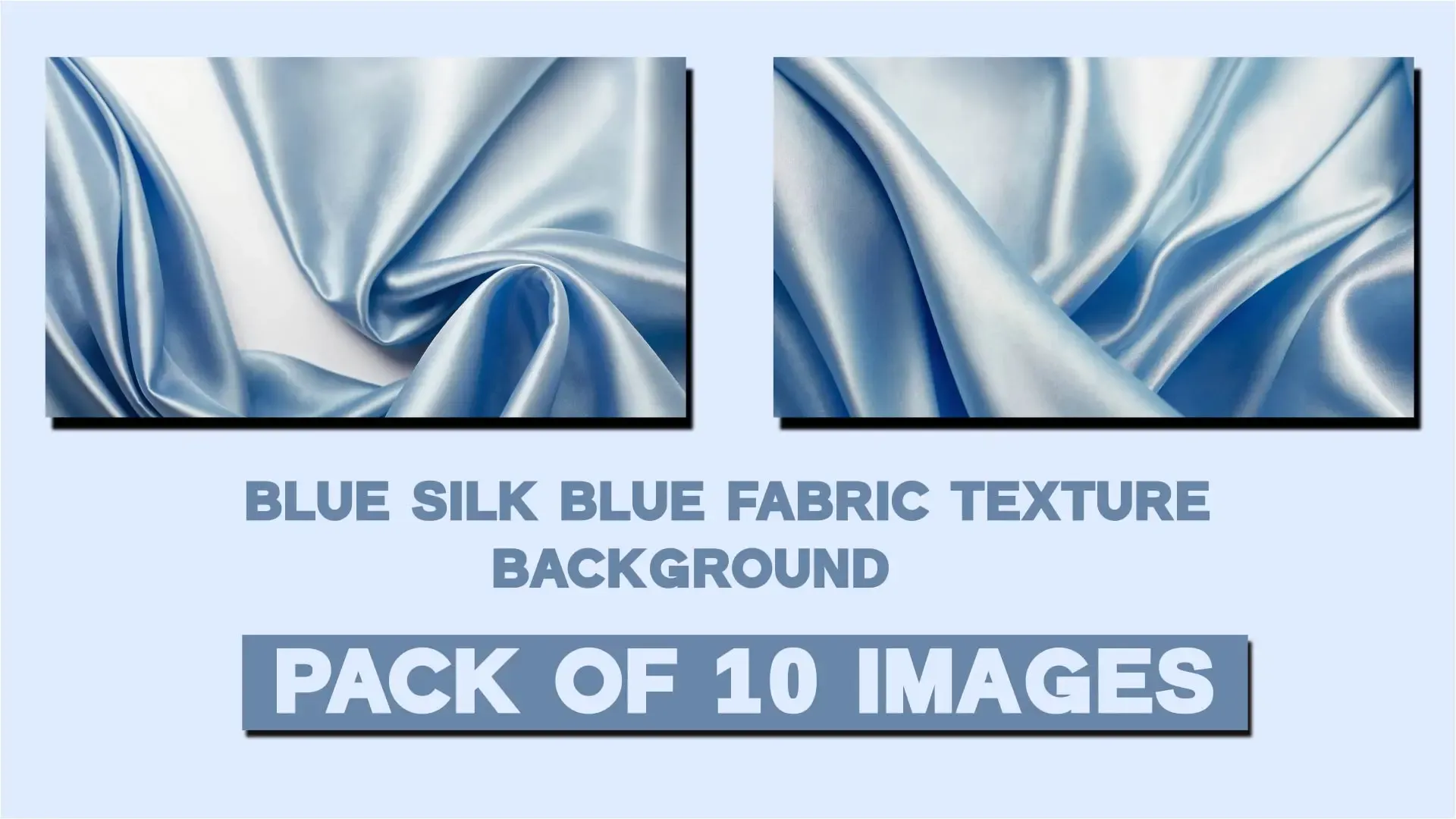 Blue Silk Fabric Texture Collection Pack of High-Resolution Images